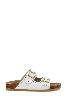 دمپائی سفید زنانه چرم خالص Nine West - کد 795128411