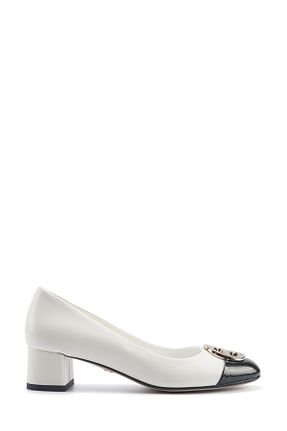 کفش پاشنه بلند کلاسیک سفید زنانه چرم مصنوعی Nine West - کد 899657829
