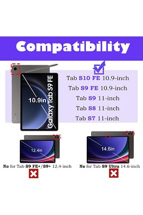 کیف تبلت مشکی Samsung Uyumlu UnDePlus - کد 193395760