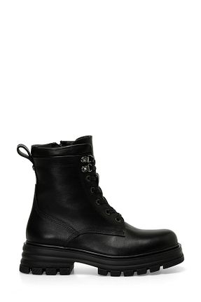 بوت / نیم بوت مشکی زنانه چرم خالص Nine West - کد 843637866