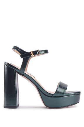 صندل سبز زنانه پاشنه ضخیم Nine West - کد 784167496