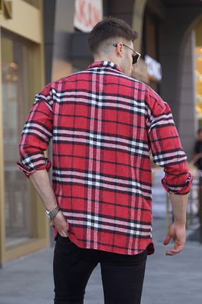 پیراهن قرمز مردانه Fitted Madmext - کد 330569632