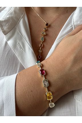 دستبند استیل (فولاد) زرد زنانه استیل (فولاد) Gümüş sandık - کد 929946182