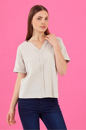 بلوز طوسی زنانه ساده VENA - کد 841949751
