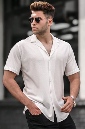 پیراهن سفید مردانه رگولار Madmext - کد 109614731
