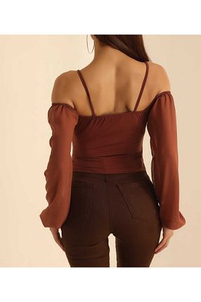 بادی قهوه ای زنانه Straplez ÖZZYFASHION - کد 929956248
