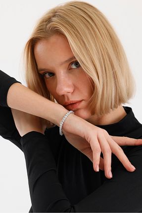 دستبند جواهر زنانه زیرکن Swarovski - کد 930012508
