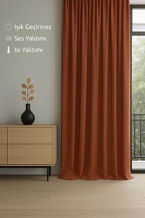 پرده زمینه نارنجی پلی استر Monami - کد 929959710