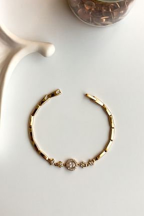 دستبند استیل (فولاد) زرد زنانه استیل ضد زنگ Radino Collection - کد 929961289