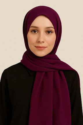 شال زرشکی زنانه جاز mim eşarp - کد 929961202