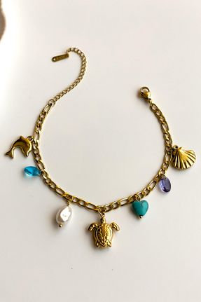 دستبند استیل (فولاد) زرد زنانه استیل ضد زنگ Radino Collection - کد 929968082