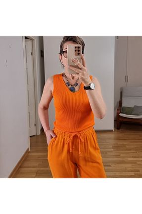 بلوز نارنجی زنانه ساده pudubutik - کد 926509274