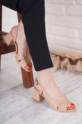 صندل بژ زنانه پاشنه ضخیم Moda Pie - کد 256486411