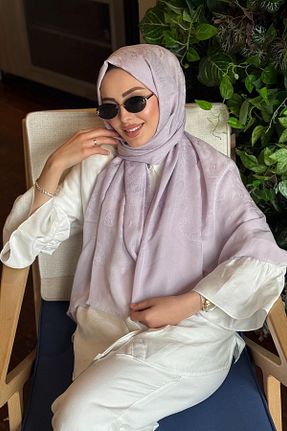 شال بنفش زنانه ابریشم ipekevi - کد 929980033