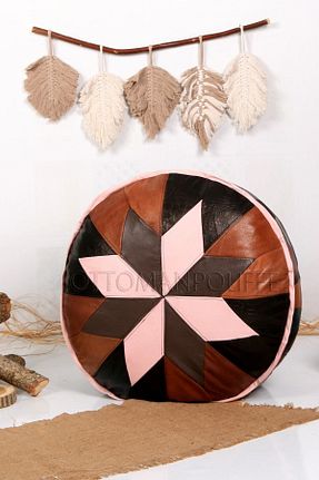 پوف و نیمکت سفید 60 x 60 Ottoman Pouffe - کد 710426490