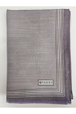 شال طوسی زنانه ابریشم Vakko - کد 929987649