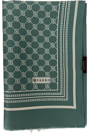 شال سبز زنانه ابریشم Vakko - کد 815280488