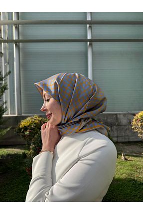 روسری سرمه ای 90 x 90 Belli - کد 891922310
