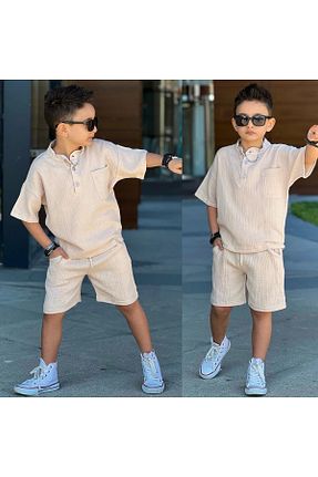 ست بالاتنه و پائین تنه بژ بچه گانه بافتنی AtegeWear - کد 930034907