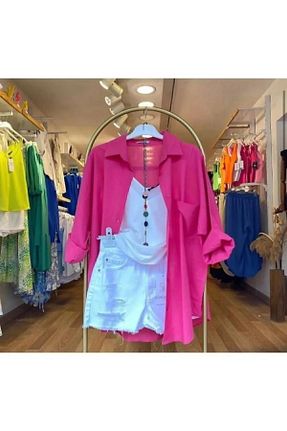 پیراهن صورتی زنانه اورسایز Shiron Sportswear&Company - کد 929992317