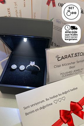 انگشتر نقره صورتی زنانه زیرکن CARAT STONE - کد 703578178