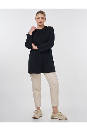 تونیک حجاب مشکی زنانه بافتنی Kayra - کد 930002792