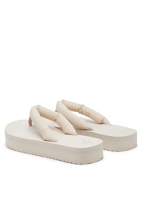 دمپائی بژ زنانه چرم مصنوعی Calvin Klein - کد 930002521