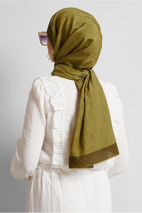شال سبز زنانه پلی استر Alvina - کد 930004217