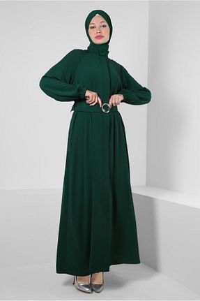 کلاه و ابایا سبز زنانه پلی استر Alvina - کد 801231014