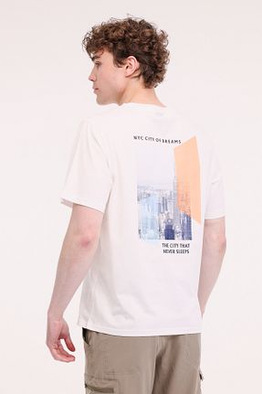 تیشرت سفید مردانه رگولار Lumberjack - کد 930004048