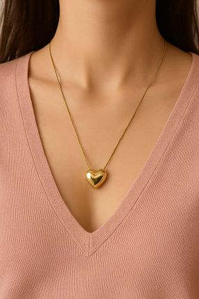 گردنبند جواهر طلائی زنانه استیل ضد زنگ Daynav - کد 930004833