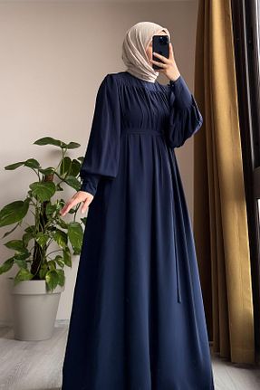 لباس حجاب سرمه ای زنانه کلوش ANDE - کد 930008482