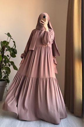لباس حجاب بژ زنانه کلوش ANDE - کد 871119045