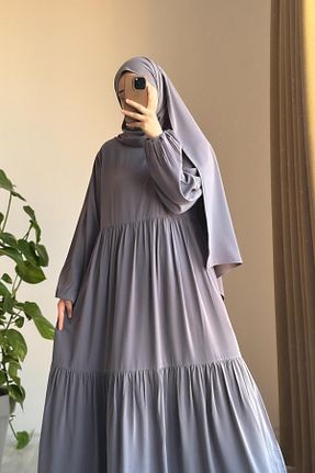کلاه و ابایا طوسی زنانه پنبه پلی استر ANDE - کد 356858783