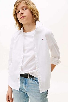 پیراهن سفید بچه گانه یقه کلاسیک Tommy Hilfiger - کد 930058207