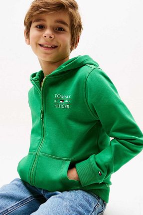 سوئیشرت سبز بچه گانه ساده Tommy Hilfiger - کد 930064481
