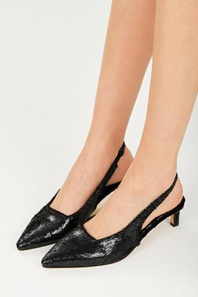 کفش پاشنه بلند کلاسیک مشکی زنانه پارچه ای Mio Gusto - کد 930018778
