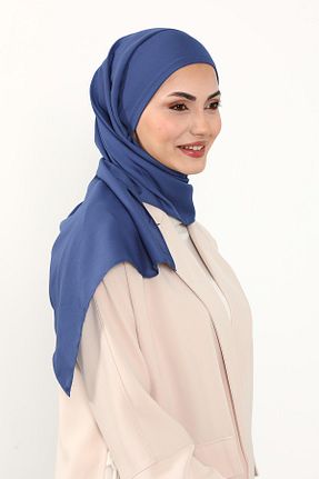 شال سرمه ای زنانه پلی استر Aisha