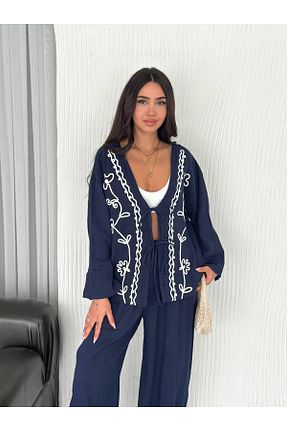 پیراهن سرمه ای زنانه رگولار stilsepeti - کد 920363317