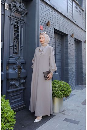 کلاه و ابایا بژ زنانه پلی استر KADEEM - کد 867559561