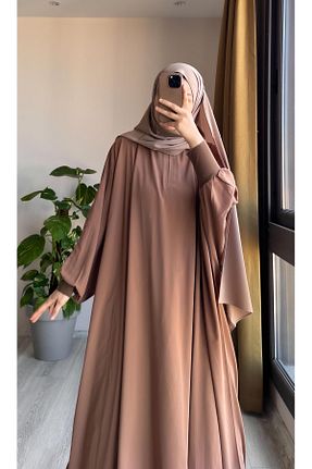 کلاه و ابایا بژ زنانه پنبه ای ANDE - کد 930035156