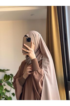 کلاه و ابایا بژ زنانه پنبه ای ANDE - کد 930035156
