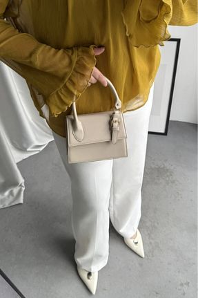 کیف دوشی قهوه ای زنانه چرم مصنوعی leonas - کد 930045548