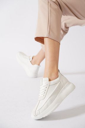 کفش اسنیکر سفید زنانه بند دار Moda Pie - کد 930131305