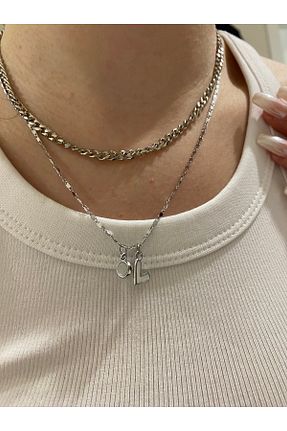 گردنبند جواهر طوسی زنانه رودیوم Fiamoss - کد 930041609