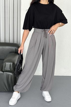 شلوار طوسی زنانه پنبه ای İstangül Butik - کد 930038940