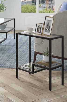 میز عسلی مشکی شیشه TOLIAHOME - کد 806764827