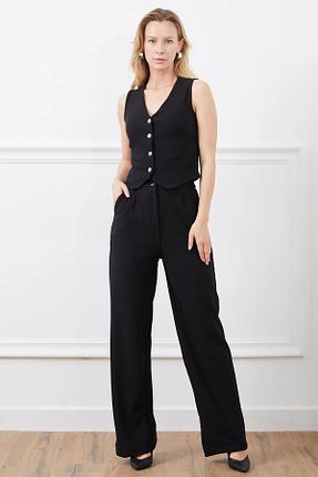 ست بالاتنه و پائین تنه مشکی زنانه İKLİM LİFE - کد 930063638