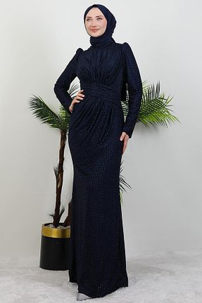 لباس حجاب سرمه ای زنانه رگولار GİYZAMİLA - کد 930066823
