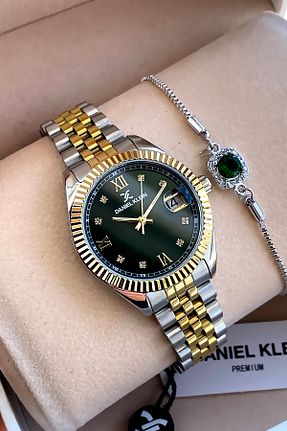 ساعت مچی طلائی زنانه 31-35 میلی متر Daniel Klein - کد 803339321